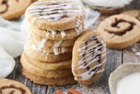 Cinnamon Roll Cookies with Cream Cheese Glaze