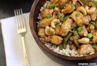 Cashew Chicken with Brown Rice Recipe
