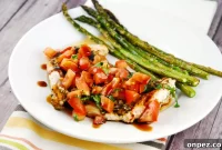 Chicken Bruschetta with Tomato and Basil
