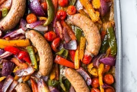 Sheet Pan Turkey Sausage with Roasted Peppers
