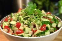 Spicy Cucumber, Tomato and Water Chestnut Salad Recipe