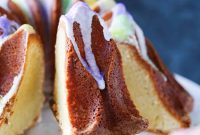 Mardi Gras Bundt Cake with Colorful Glaze