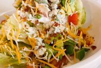 Loaded Wedge Salad with Bacon, Blue Cheese and Creamy Dressing