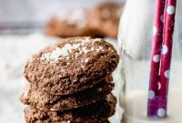 Double Chocolate Chip Cookies with Tahini and Pink Salt
