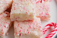 3 Ingredient White Chocolate Peppermint Fudge