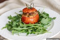 Oven-Baked Stuffed Tomatoes with Cheese and Herbs
