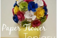 DIY Paper Flower Topiary Tutorial from Creative Ramblings