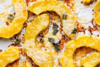 Crispy Roasted Delicata Squash with Parmesan