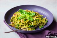 St. Patrick’s Day Green Pasta with Spinach Pesto