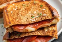 Pepperoni Pizza Grilled Cheese Recipe