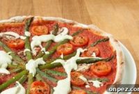 Rustic Chestnut Mushroom and Asparagus Pizza Recipe