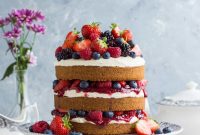 Vegan Vanilla Cake with Berries and Jam Recipe