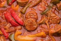 Slow Cooker Italian Sausage and Peppers