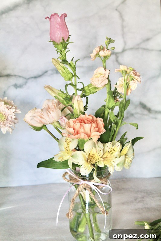 quick mason jar flower ideas