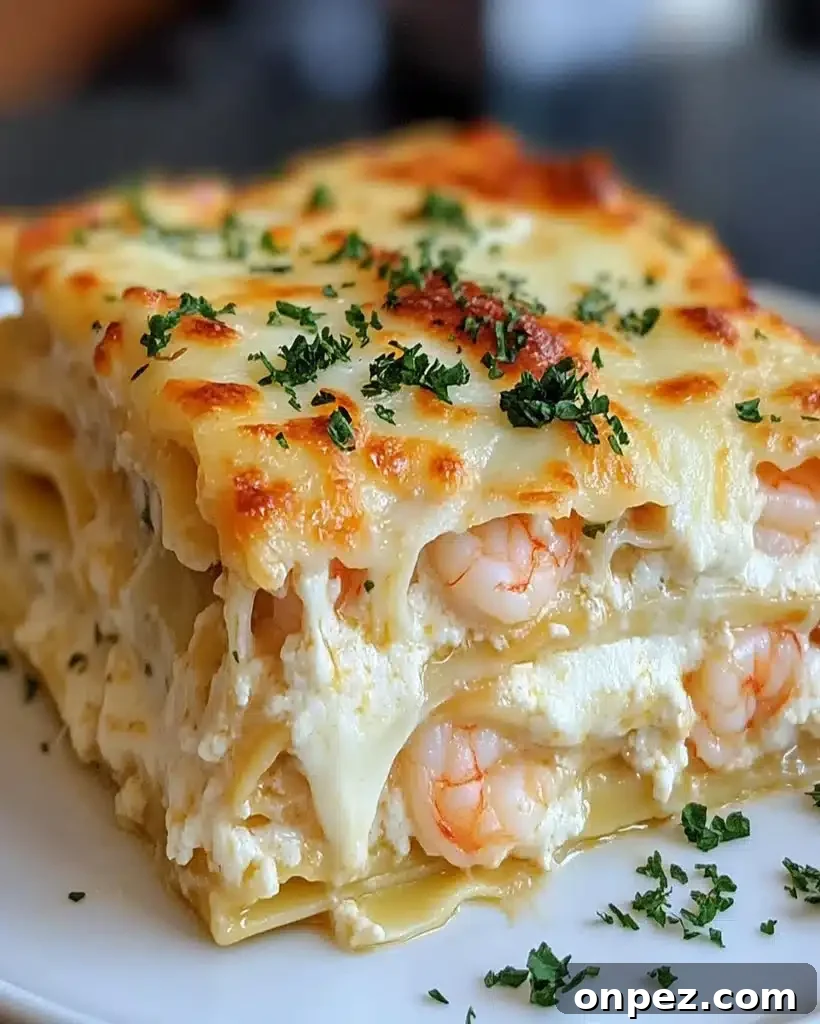 Creamy Shrimp Lasagna - Easy Dinner Recipe