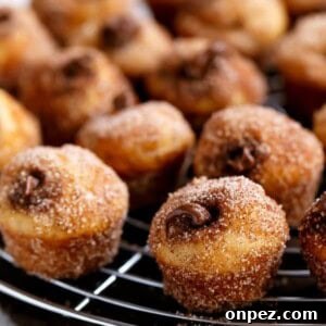 Nutella Churro Donut Holes on a grill
