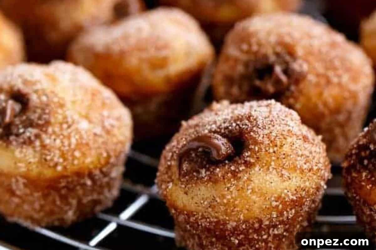 Toss each donut hole in the cinnamon sugar mixture until fully coated
