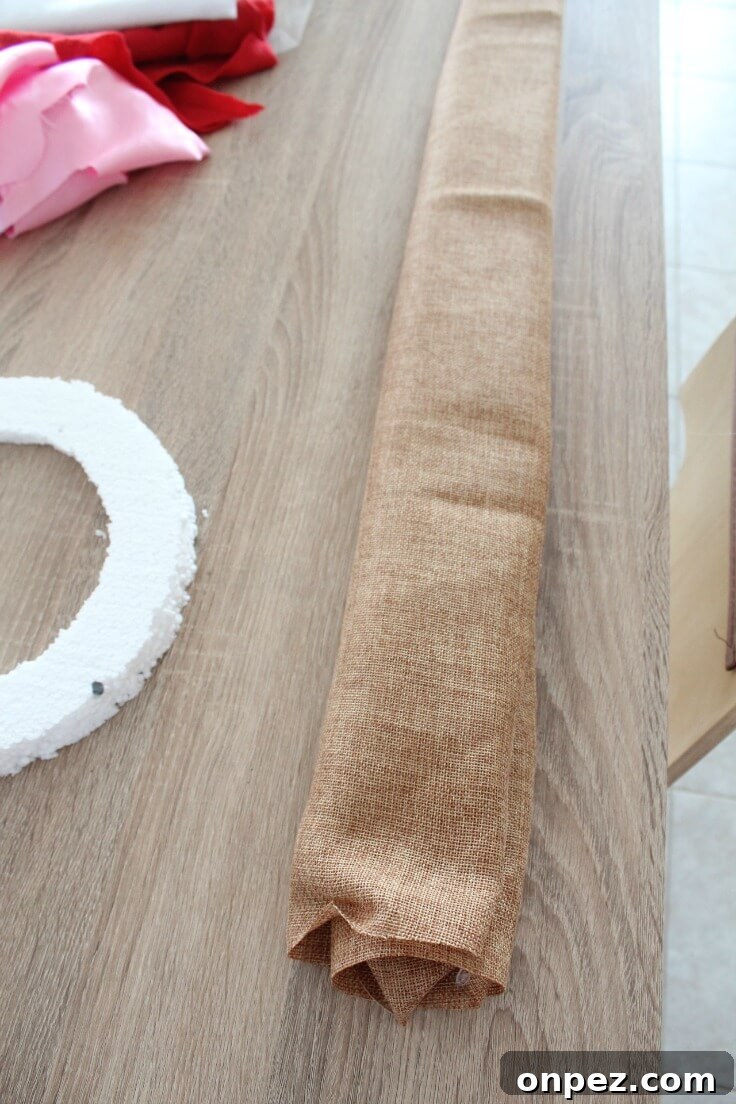 DIY Paper Tube Flower Wreath Tutorial 7 IMG_5577