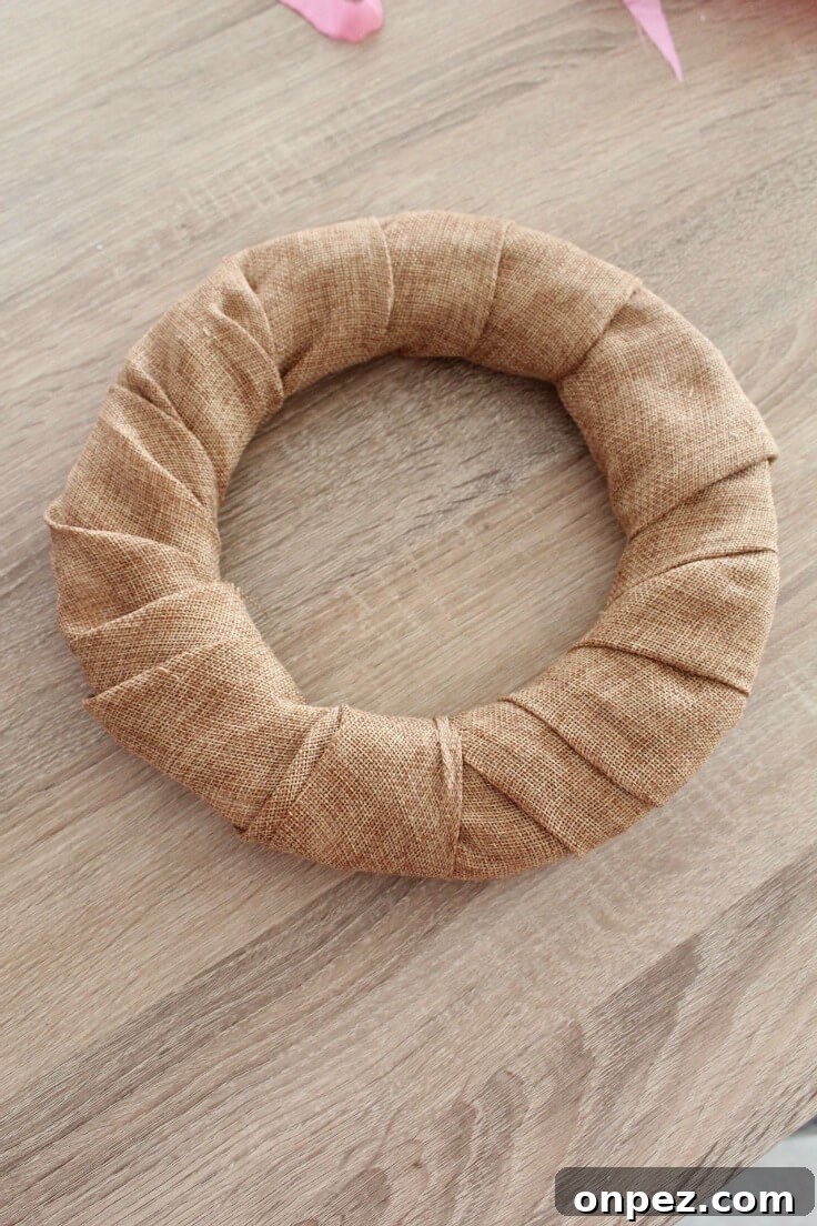 DIY Paper Tube Flower Wreath Tutorial 9 IMG_5579