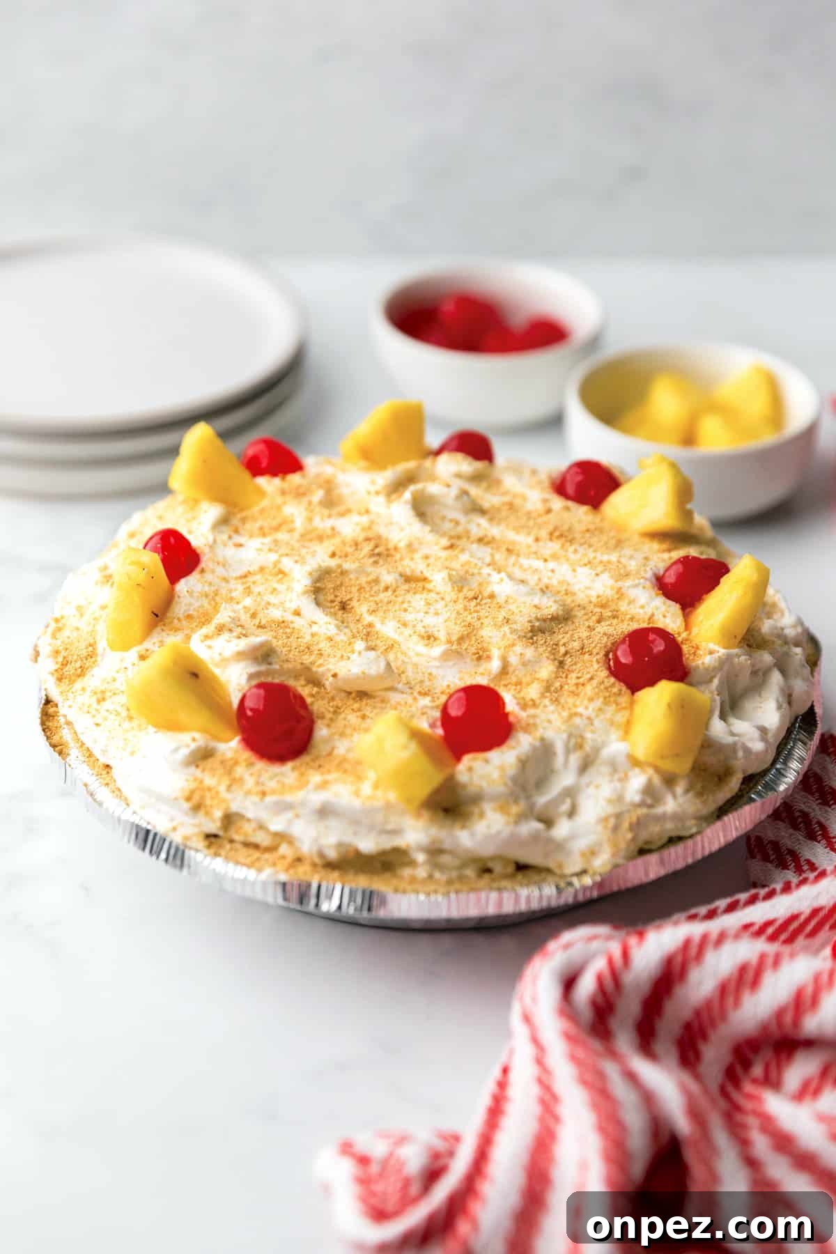 a completed pie