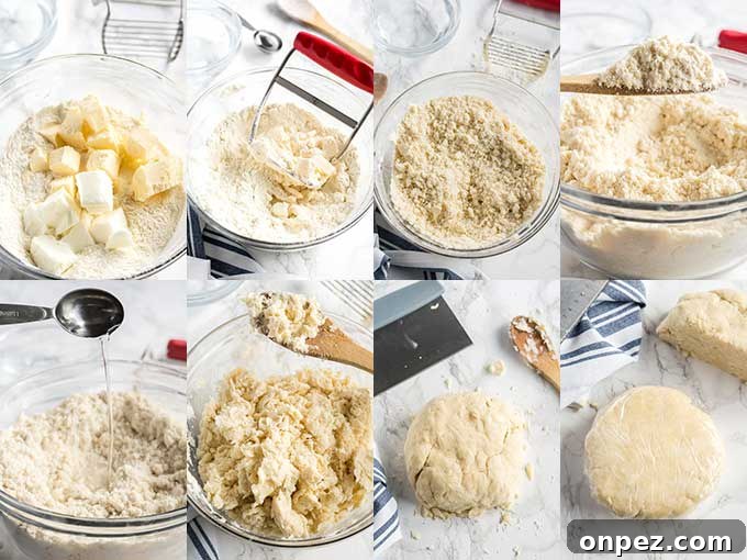 Perfect Homemade Pie Crust Recipe: Flaky and Foolproof 9 step by step process on how to make pie crust by hand.