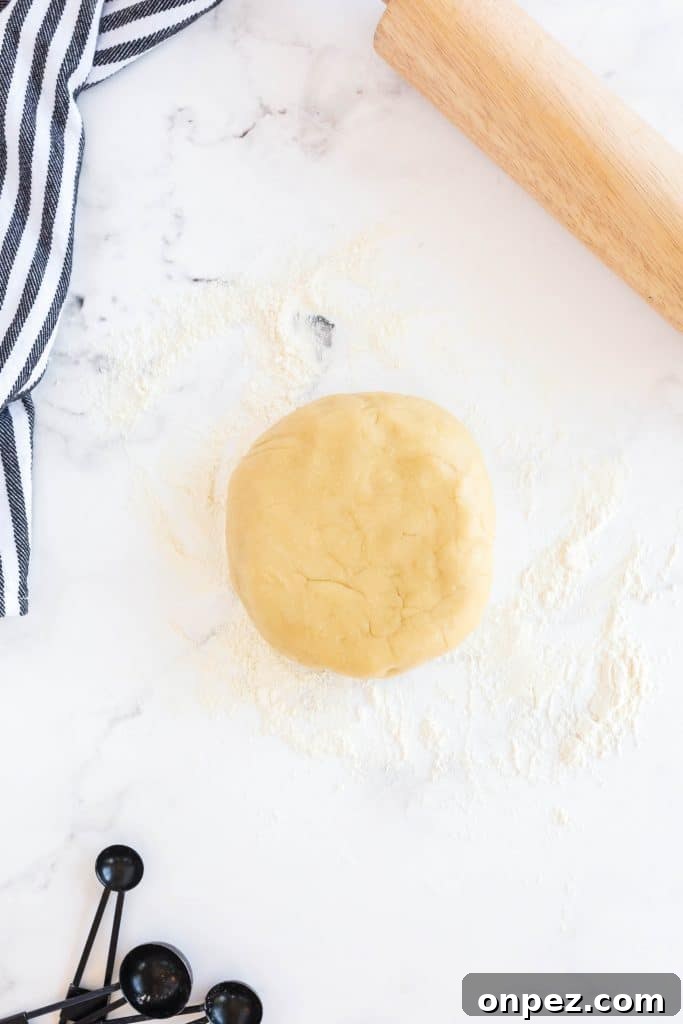Perfect Homemade Pie Crust Recipe: Flaky and Foolproof 10 a disk of dough over a floured surface.