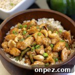 Healthy Cashew Chicken with Brown Rice