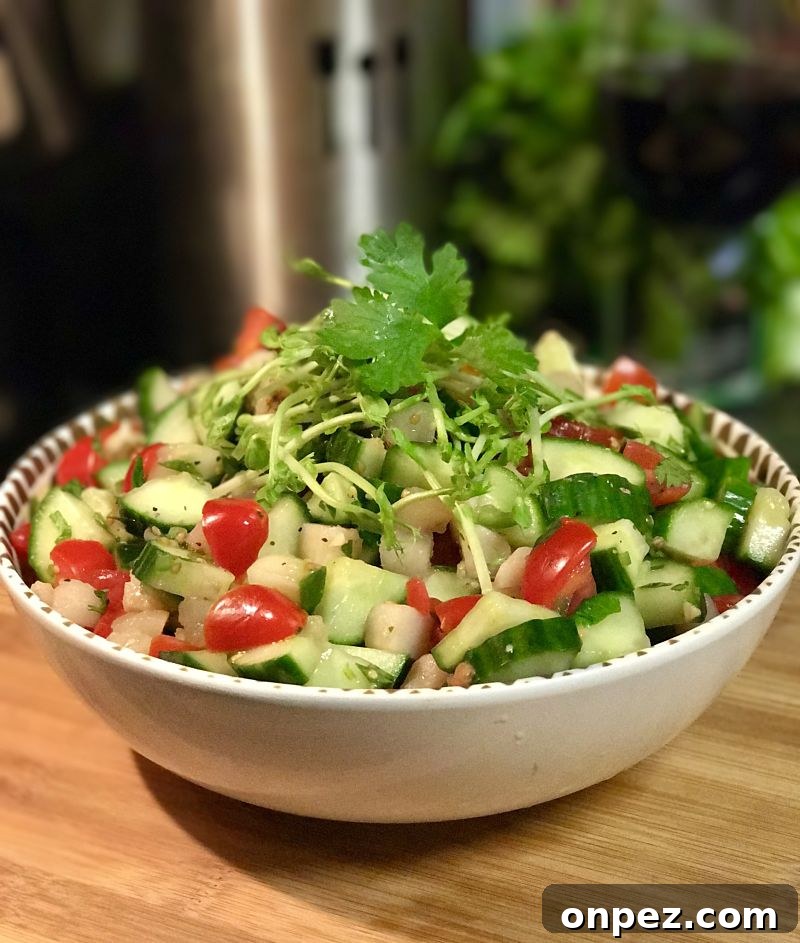Spicy Cucumber, Tomato and Water Chestnut Salad Recipe 2 spicy cucumber tomato and water chestnut salad