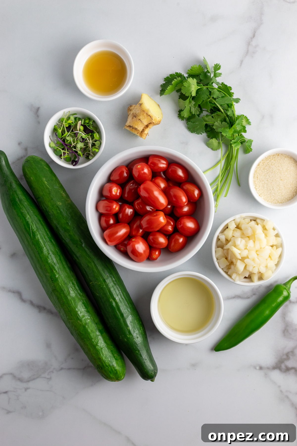 Spicy Cucumber, Tomato and Water Chestnut Salad Recipe 5 img 1487 4