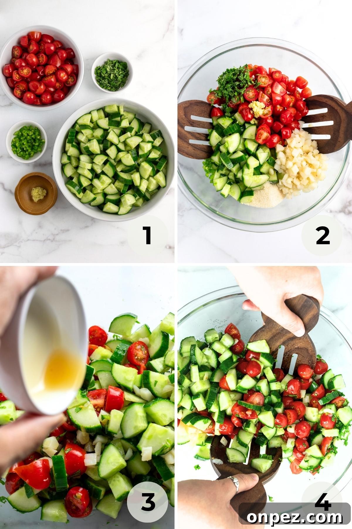 Spicy Cucumber, Tomato and Water Chestnut Salad Recipe 6 img 1487 5