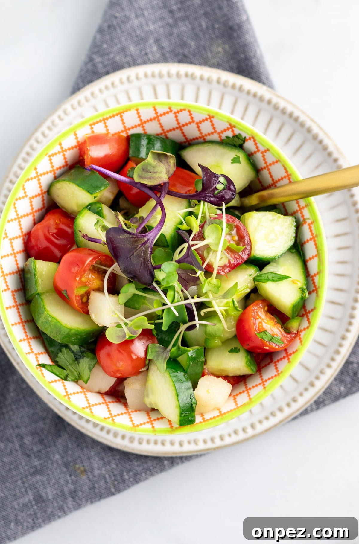 Spicy Cucumber, Tomato and Water Chestnut Salad Recipe 7 img 1487 6