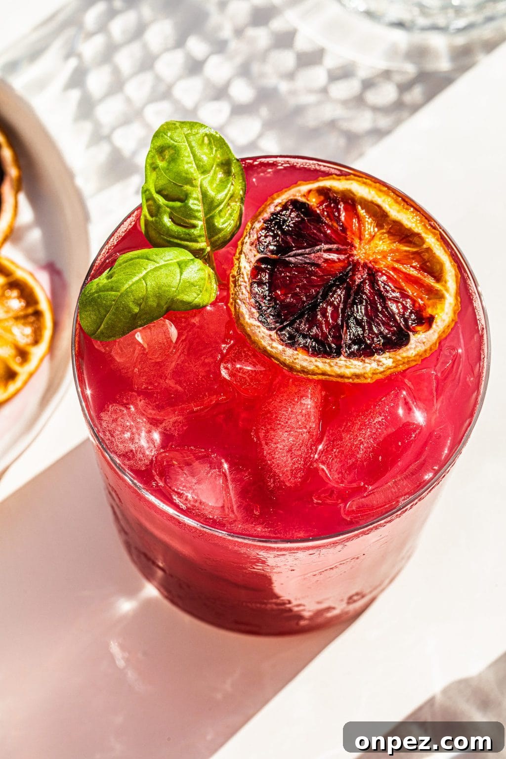 one italian margarita garnished with a blood orange slice