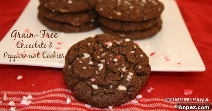 Grain-free chocolate peppermint cookies