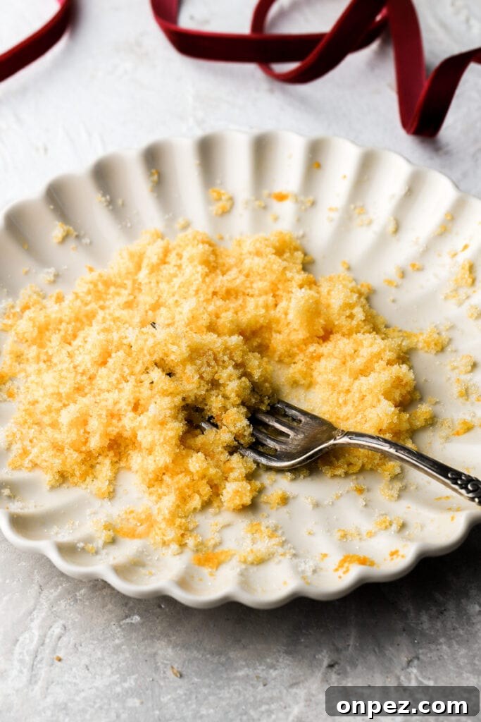 sugar and orange zest for filling