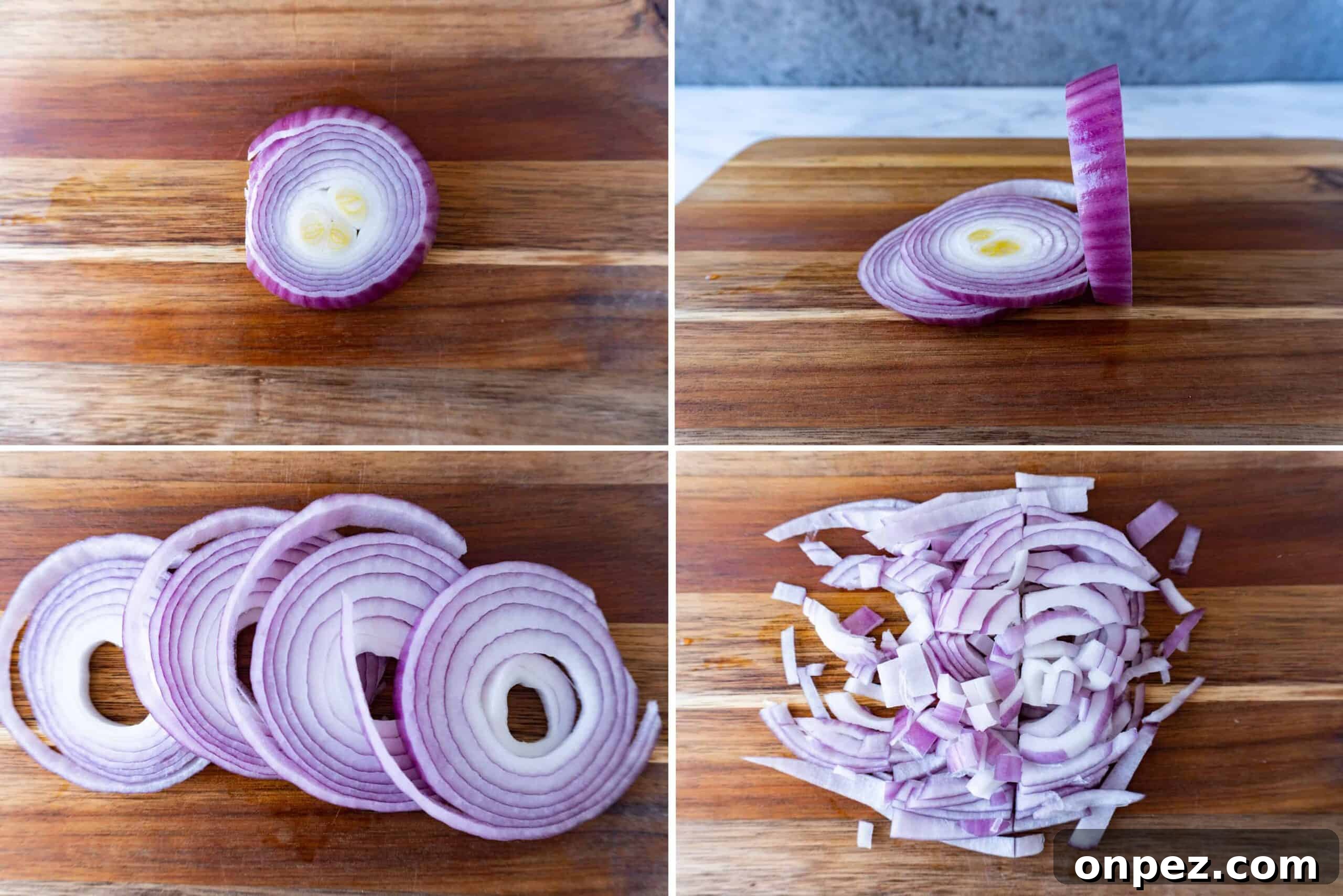 Onion slicing How to cut an onion