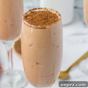 Quick and easy Tiramisu Mousse is a soft and creamy chocolate dessert with hints of coffee flavor.