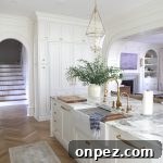 arched door in kitchen