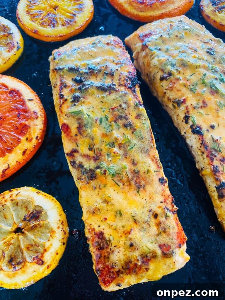 Blackstone Citrus Herb Salmon plated
