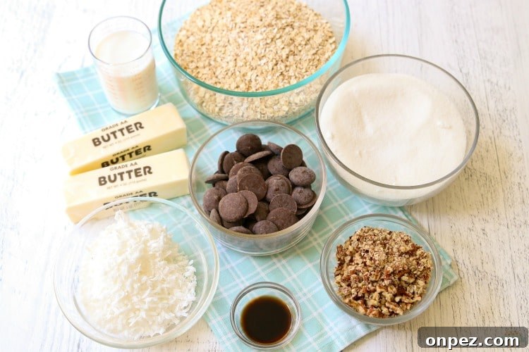 No-Bake Cookie Bars Recipe (No Oven Needed) 3 What's in No Bake Cookies