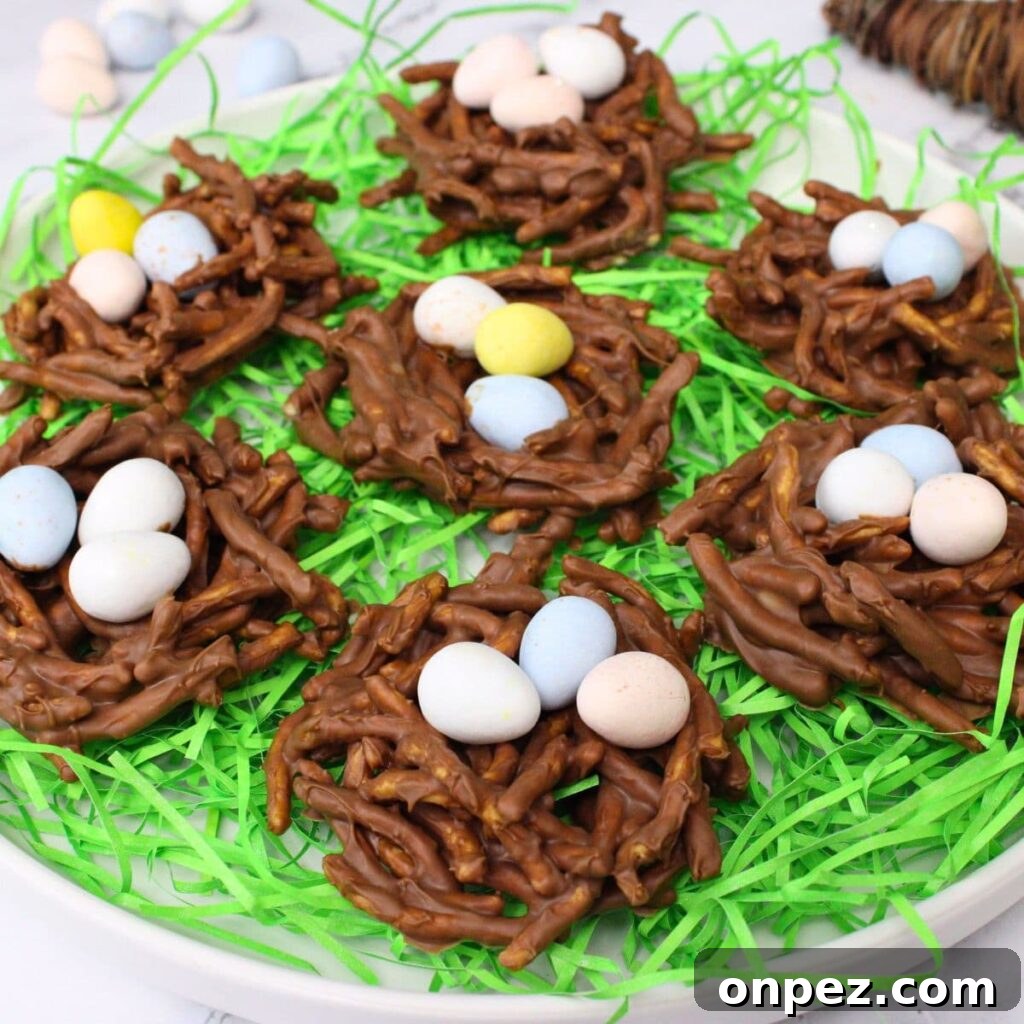 Microwave Easter Bird's Nest Haystacks Recipe 2 birds nest treats recipe dinners done quick featured image