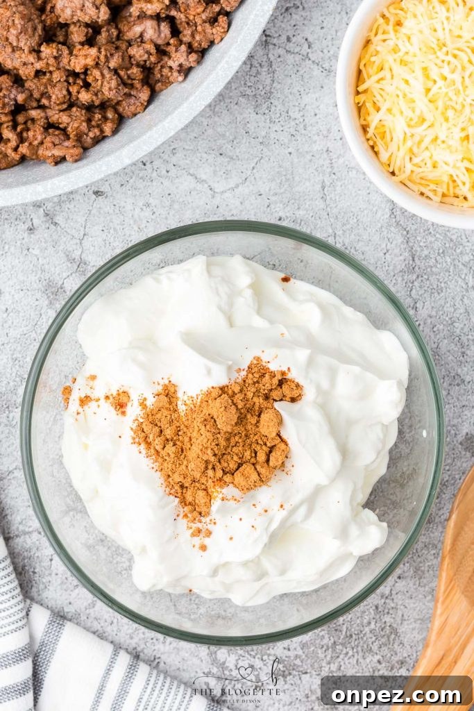 sour cream with taco seasoning