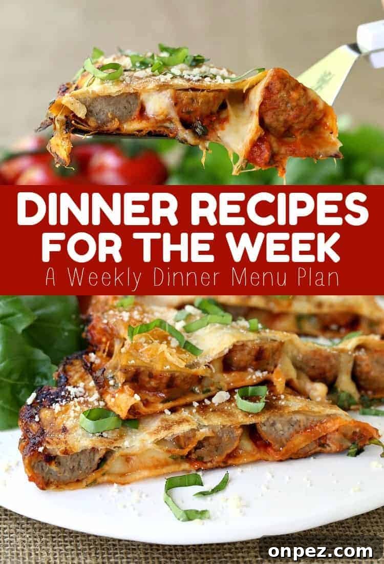 Dinner Recipes for Busy Weeknights Part 2 2 Dinner Recipes For the Week is a weekly menu dinner planner