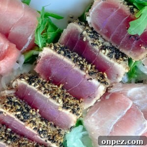Sesame seed tuna tataki
