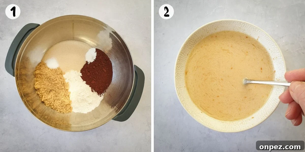 Mix dry ingredients in large bowl