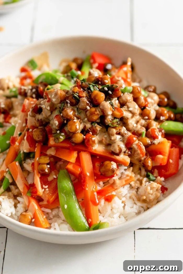 Teriyaki Chickpea Rice Bowl