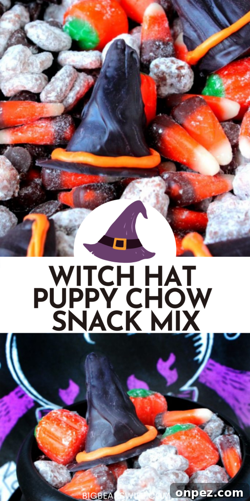 Halloween Witch Hat Puppy Chow Snack Mix 11 Witch Hat Puppy Chow Snack Mix promotional image