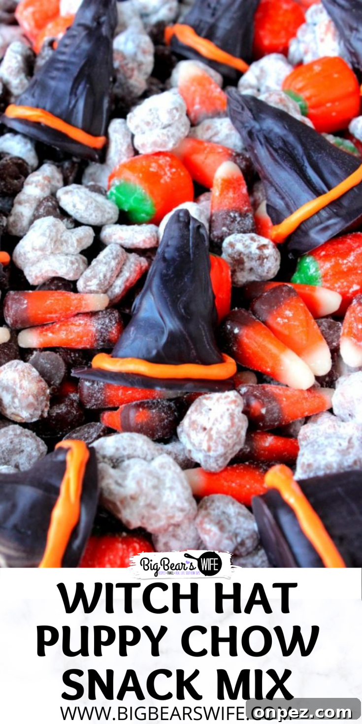 Witch Hat Puppy Chow Snack Mix image