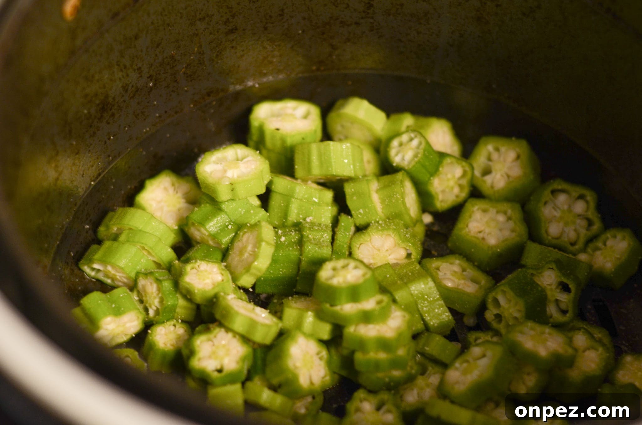 Air Fryer Roasted Okra