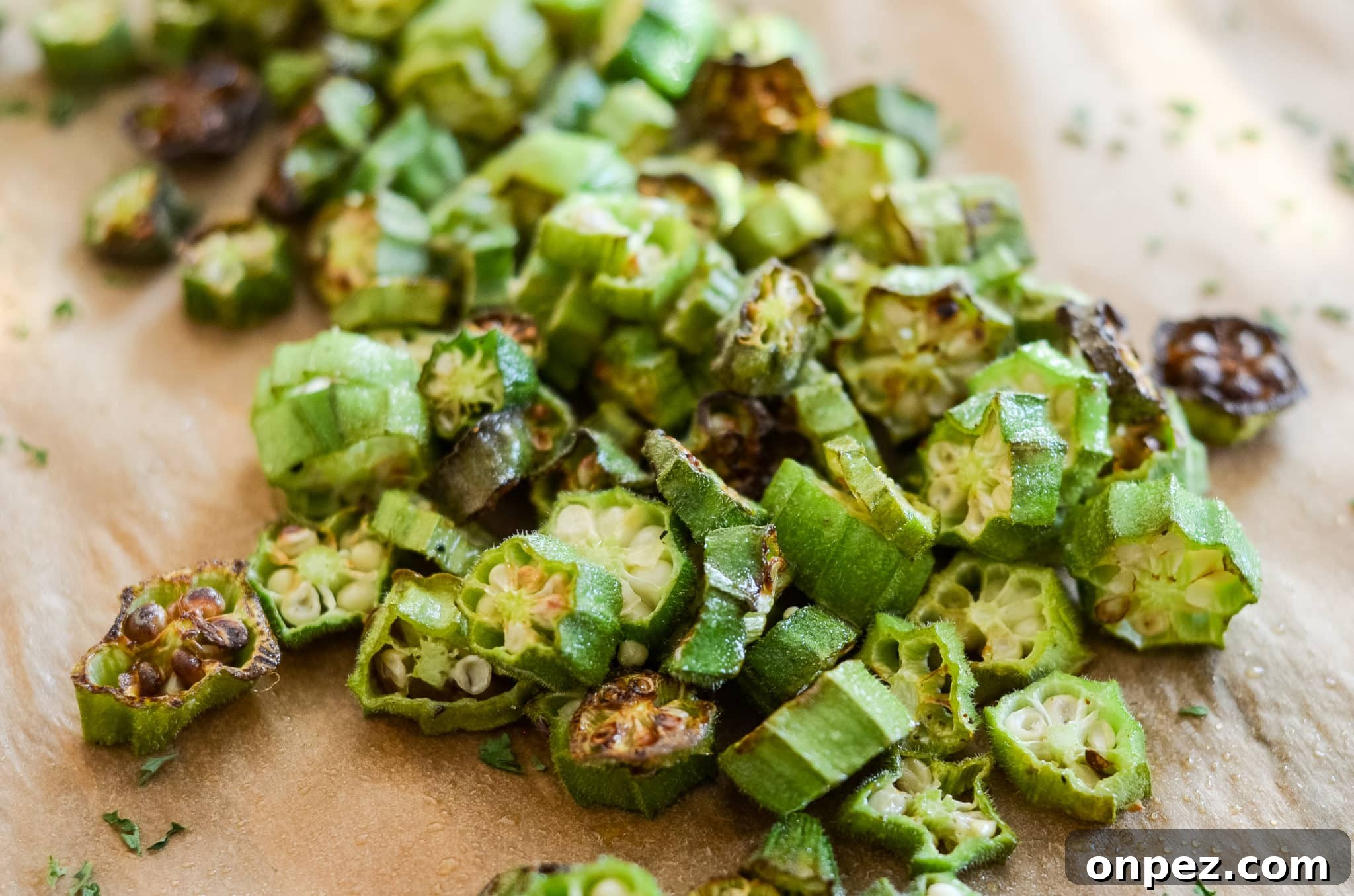 Air Fryer Roasted Okra