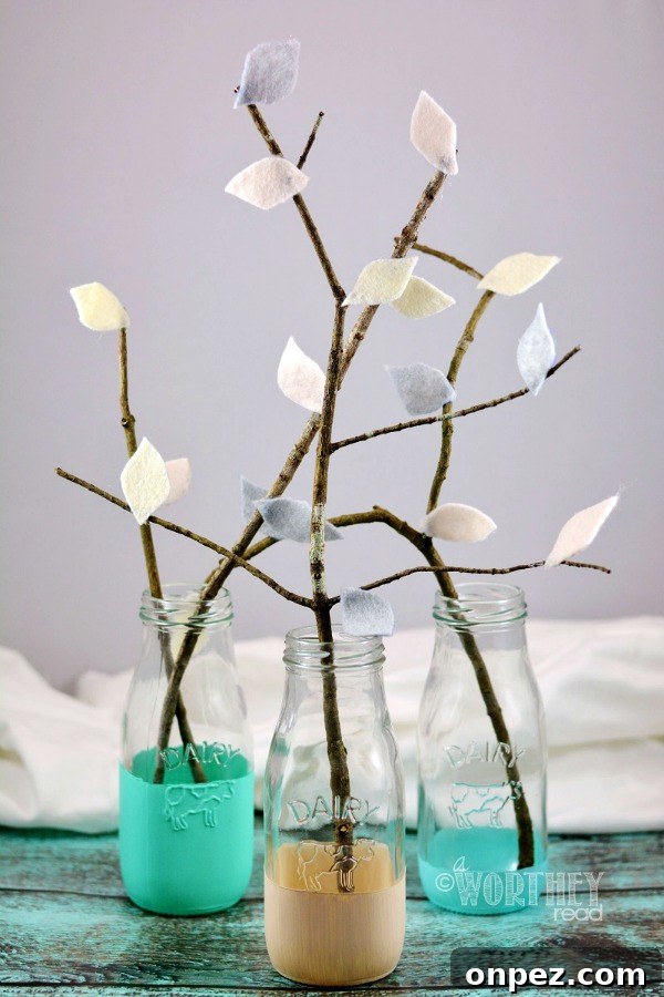 Have fun with Spring and bright colors with this easy DIY Chalk idea: Chalk Paint Dipped Milk Jars Step
